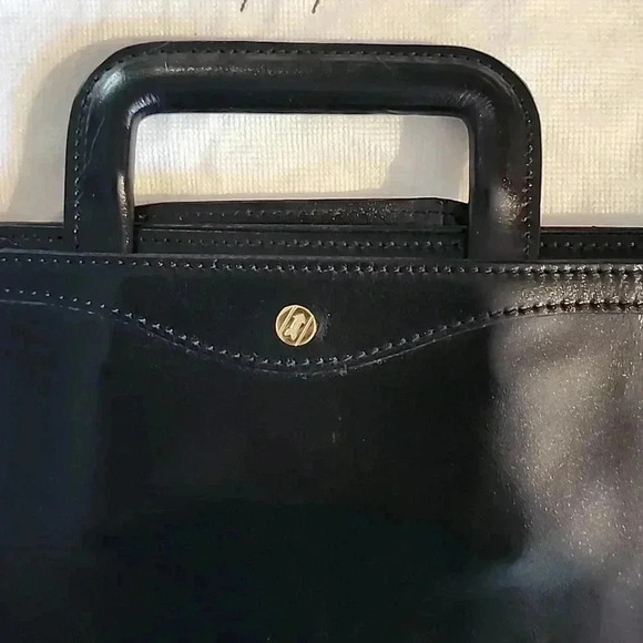 Gold Pfeil West Germany Black Leather Breif Case - Picture 2 of 11